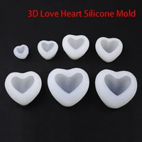 1 3inch 3d love heart silicone mold aroma plaster candle mould diy dessert mousse baking pastry candy chocolate mould cake decor