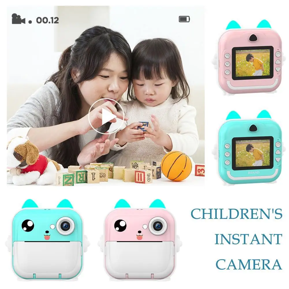 Kids Instant Print Camera Boy Girl Digital Photo Camera With