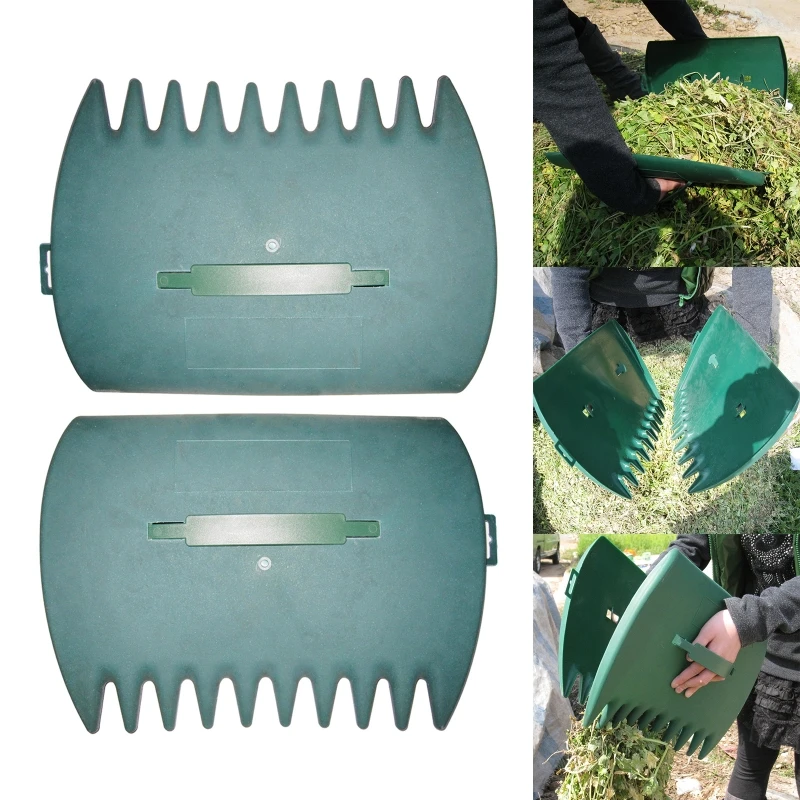 

1 Pair Portable Garden and Yard Leaf Scoops Hand Rakes for Lawns and Garden Clean- Up Heavy Duty Lawn Debris Leaves