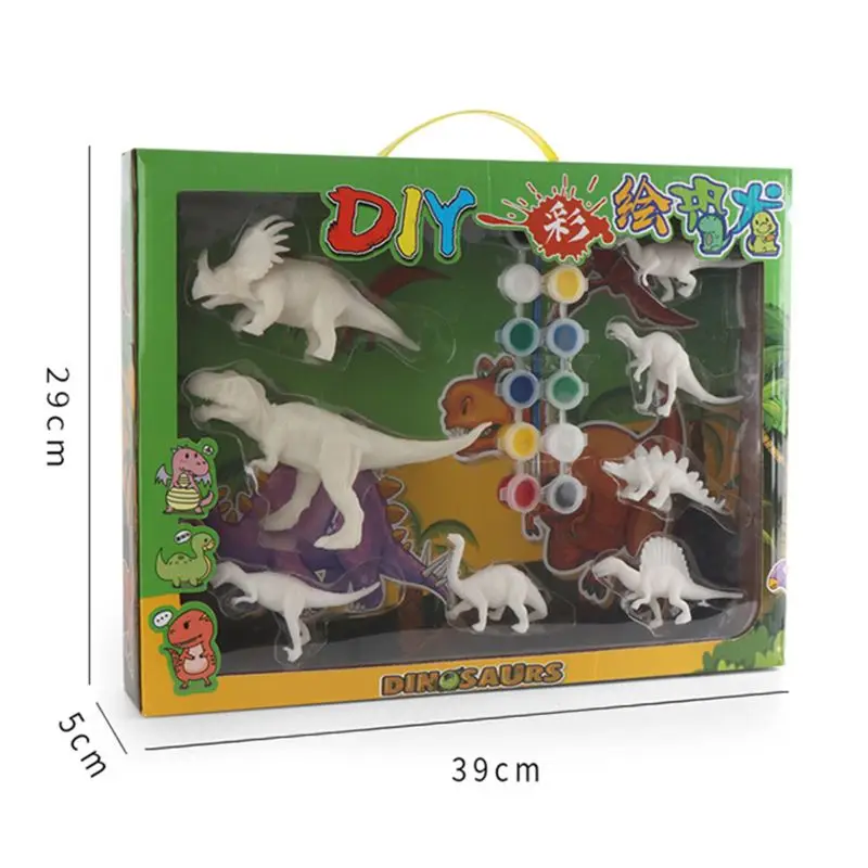 Детский набор для рисования и искусства - набор для рисования с динозаврами, ремесленные принадлежности для искусства, подарки на вечеринку, подарки для мальчиков и девочек, животные, самодельные подарки.