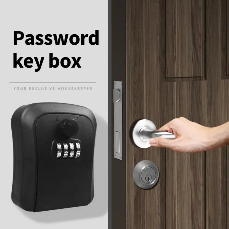

Прочный Удобный замок для ключей с кодом и паролем, водонепроницаемый Безопасный ящик для хранения ключей, умная безопасная коробка для ключей