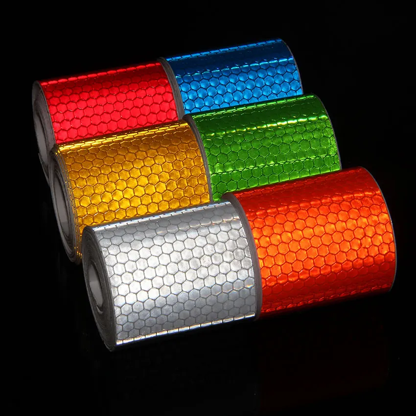 

5cm*300cm Car Reflective Tape Safety Warning Car Decoration Sticker Reflector Protective Tape Strip Film Auto Motorcycle Sticker