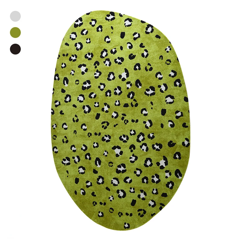 

Леопардовый овальный ковёр для спальни