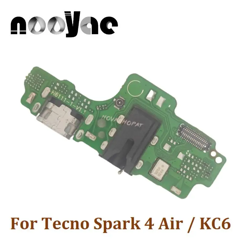 

For Tecno Spark 4 Air / KC6 USB Dock Charger Port Plug Headphone Audio Jack Microphone MIC Flex Cable Charging Board