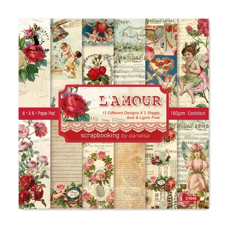 24 листа бумажная подставка для карточки 6x6 дюймов