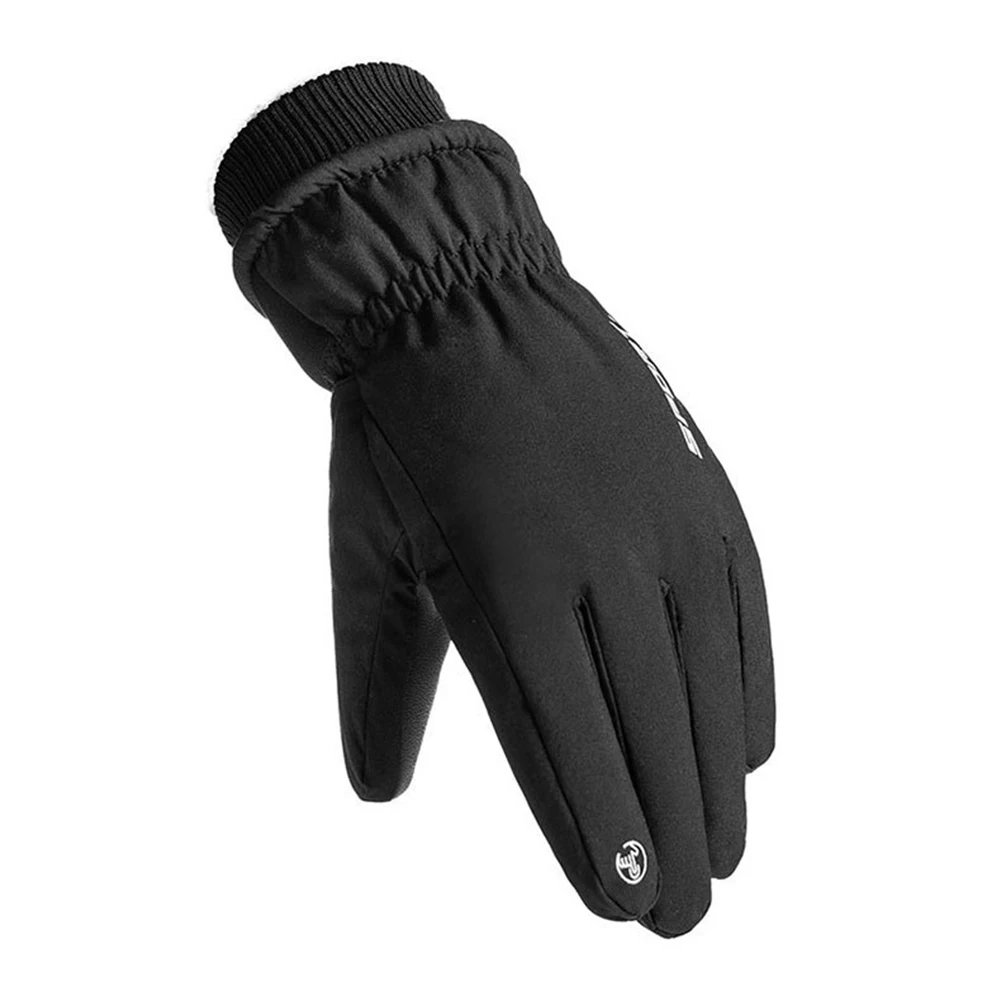 Велосипедные перчатки с сенсорным экраном, перчатки с защитой от влаги и влаги, утепленные флисовые мужские и женские мужские перчатки для ...