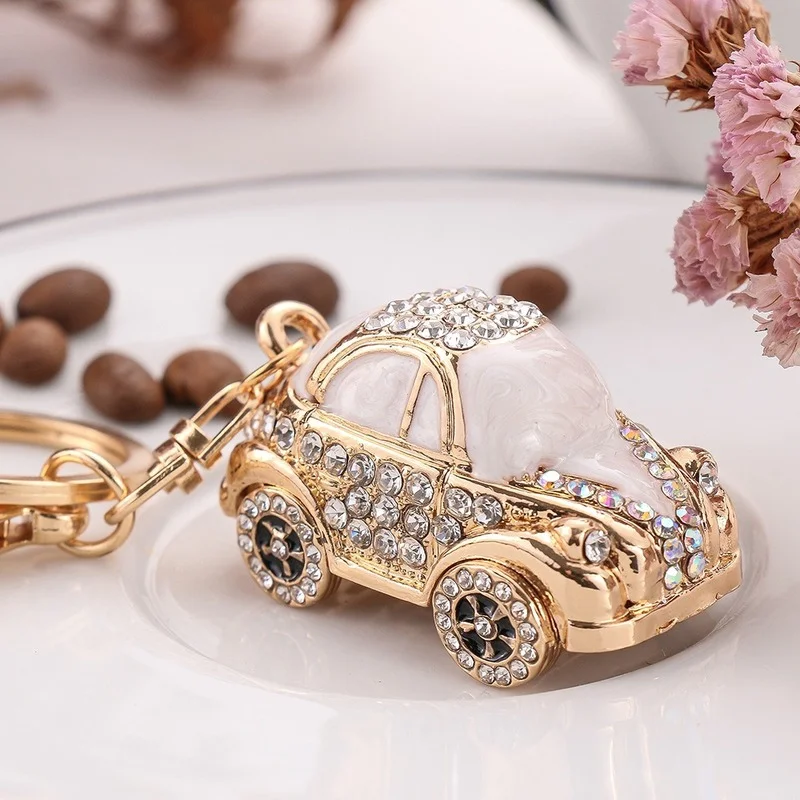 

Volkswagen Beetle Model Key Chain Figure Ornaments Keychain Bag Pendant Accessories Couple Present