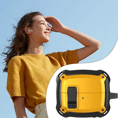 Чехол для Buds3 Pro с безопасным замком, военный противоударный защитный чехол, разноцветный для Samsung Galaxy Buds 3/Buds3 Pro