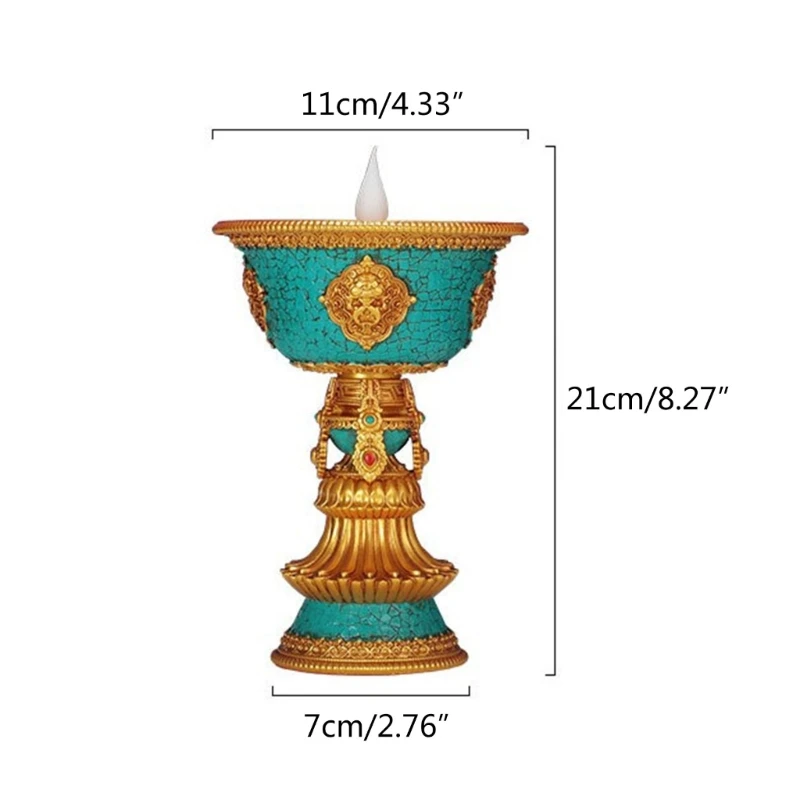 Тибетский подсвечник бездымная электронная масляная лампа перезаряжаемый M76D