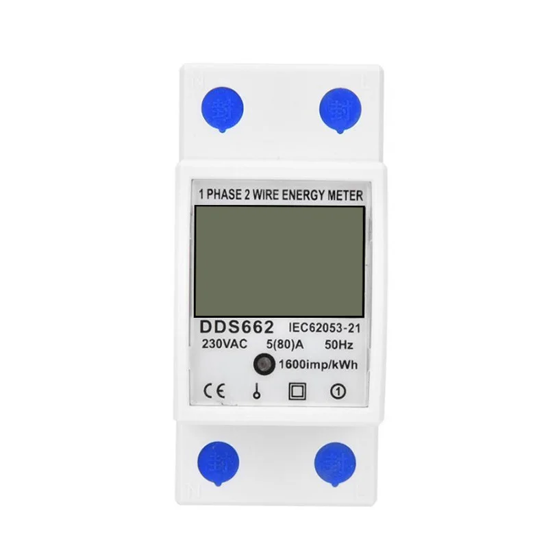 

Electricity Power Energy Meter 1 Phase 2 Wire Energy Meter Watt Meter Analyzer Electricity Monitor Smart Home House Automation