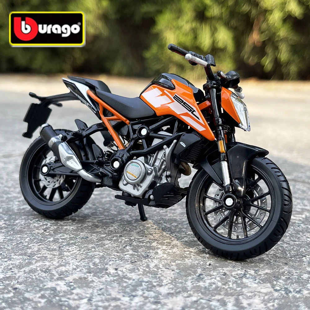 

Модель гоночного мотоцикла Bburago 1:18 KTM 250 Duke из сплава, модель с высокой симуляцией литая металлическая уличная модель мотоцикла, детская игру...