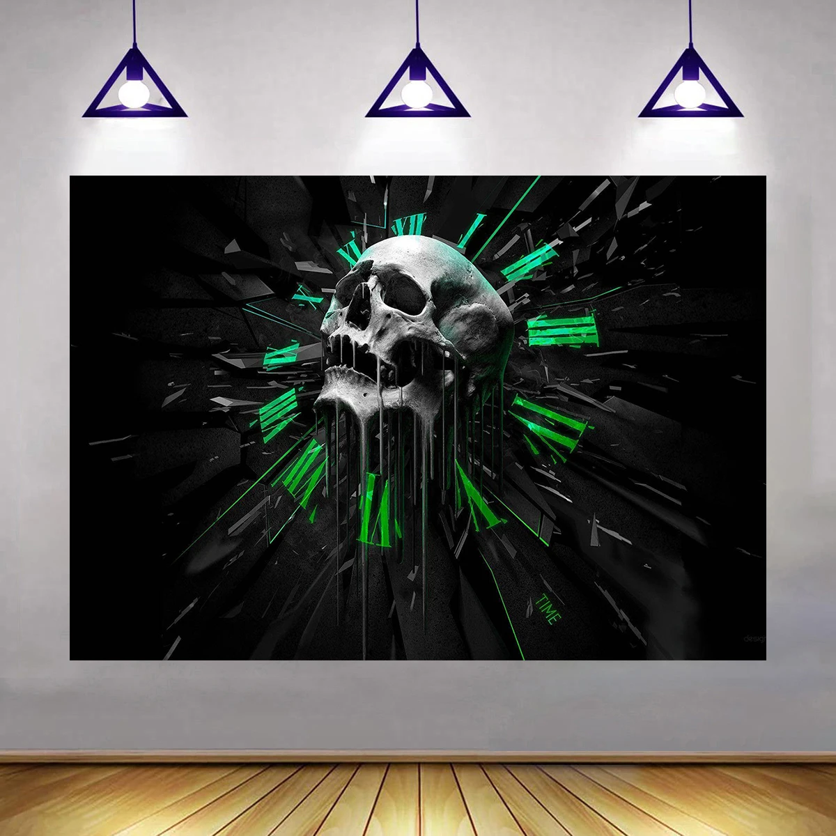 

Day of The Dead Heavy Metal Art Skull Backdrop Mexican Dress Up Photography Background Dia DE Los Muertos Birthday Party Banner