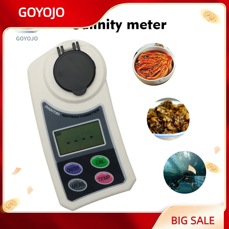 

Измеритель PH, тестеры солености, температурный тестер, водонепроницаемая многофункциональная зернистость для Марин, соленой еды, аквариума и т. д.