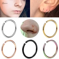 3pcs 6810mm 20g pin nose hoop piercing jewelry open nose ring helix nose piercing labret surgical steel pircing tragus earring
