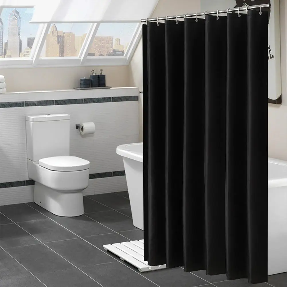 

Shower Curtain Solid Color Waterproof Curtain Bathroom Heat Preservation Partition Curtain for Bedroom Home Study Windowsill