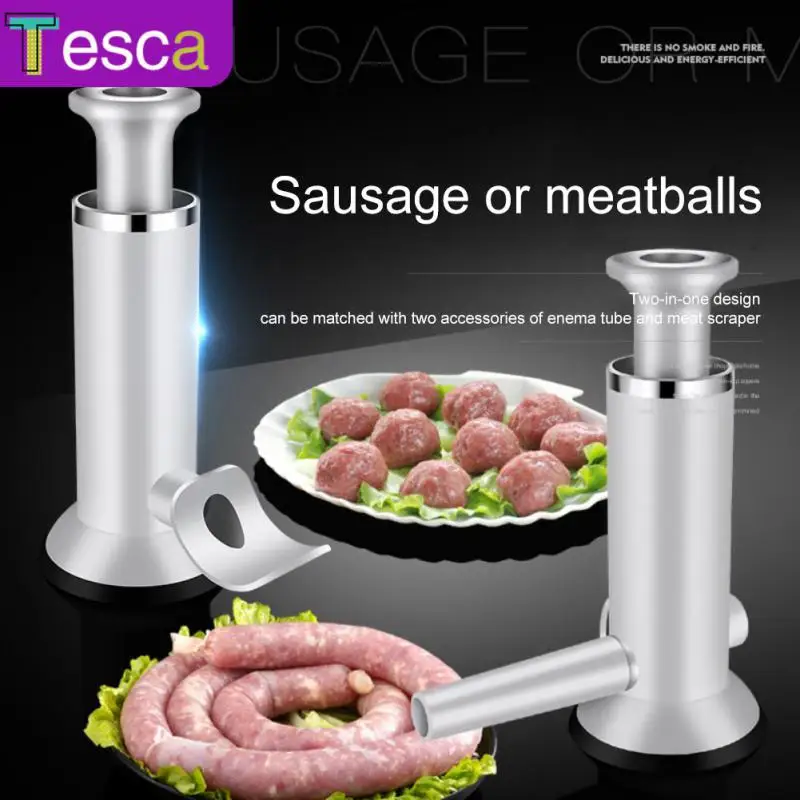 

Sausage Or Meatballs 304 Steel Ring Sausage Production Tool Creative Sausage Stuffer Jerky Gun Wholesale Efficient Enema Machine