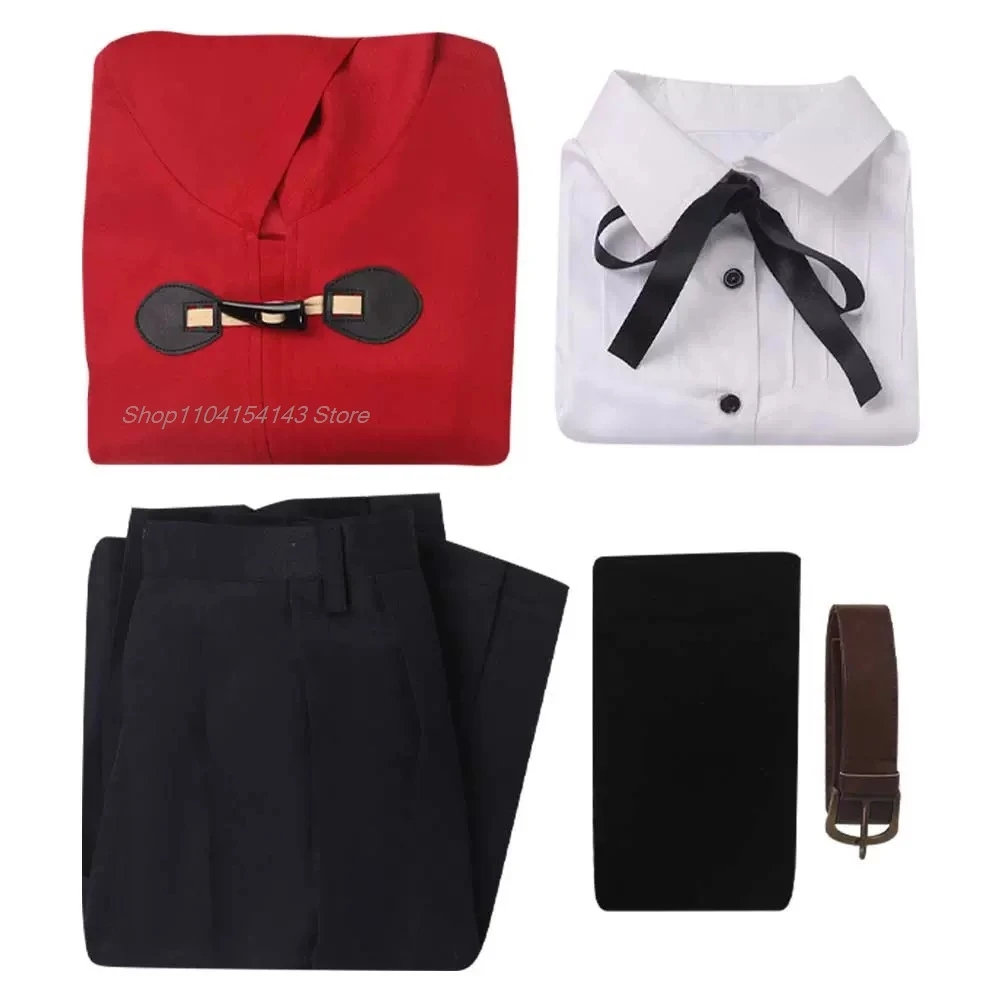 В наличии Nina Iseri Косплей Костюм Красное Пальто Девушки Band Cry Gaaruzu Bando Kurai Полный