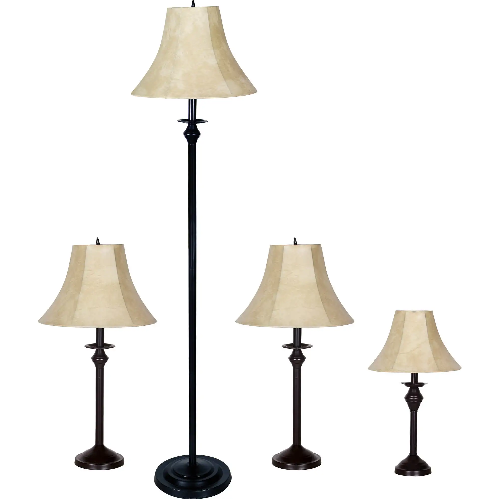 Free Shipping Traditional 4-Piece Table and Floor Lamp Set Bronze