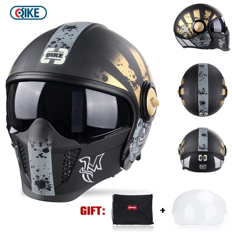 Free Shipping Vintage Open Face Helmet Full Face Casque Moto Chopper Bobber Style Motorbike Casco Moto 3/4 Jet DOT ECE Approved