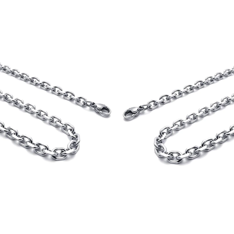 

Ожерелье из нержавеющей стали, ширина 5 мм, длина 70 см, 2 шт.