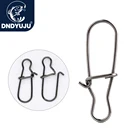 DNDYUJU 100 шт., рыболовный хороший крючок с застежкой, рыболовный вертлюг из нержавеющей стали, аксессуары для морской рыбалки