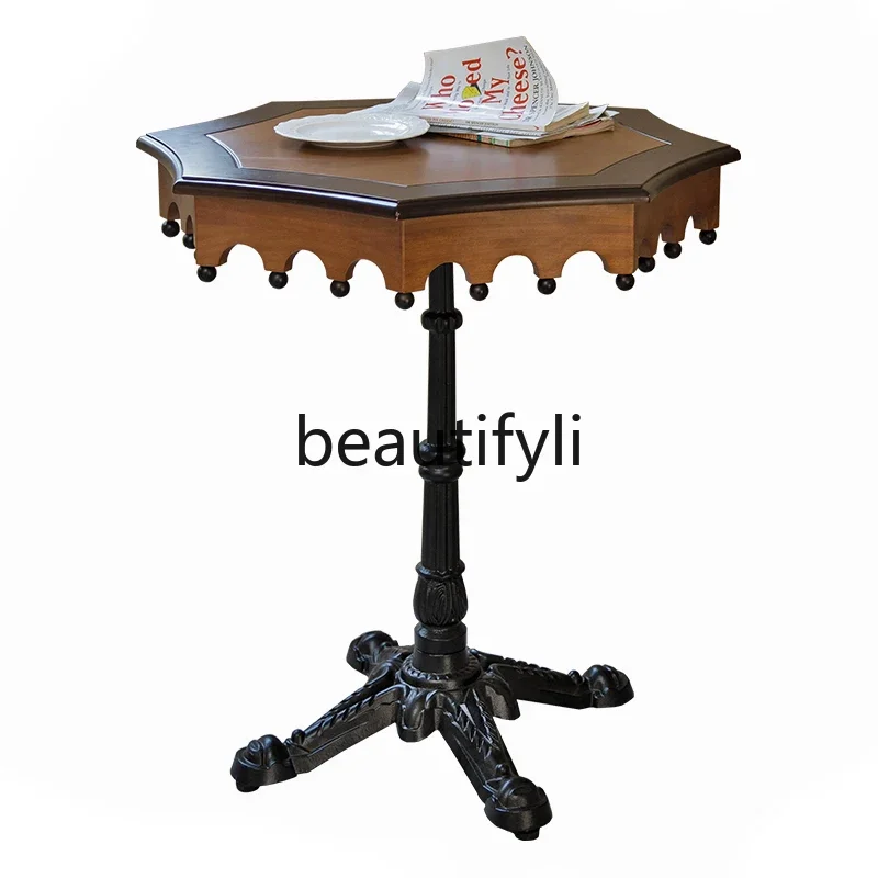 Журнальный столик-карусель многоугольный маленький столик креативный