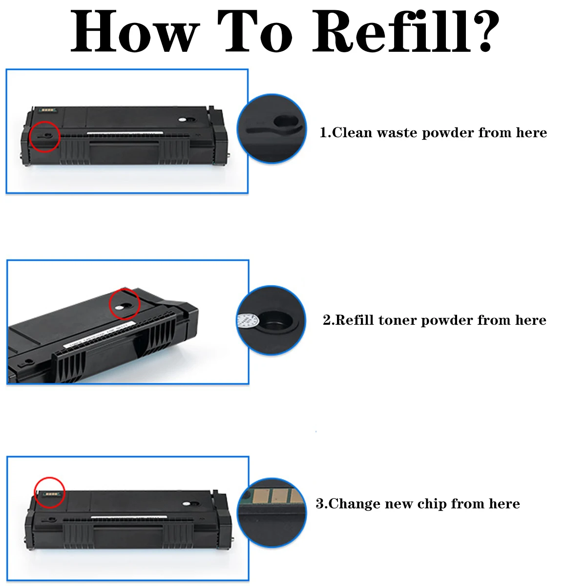 Тонер-картридж для Ricoh Lanier Savin IPSiO Aficio SP150 SP-150 SP 150 SU SUW W SF X S SP150SU SP150SUW SP150w SP150SF SP150X