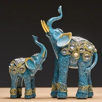 resin animal model home decoration accessories for living room india style elephant statue office desk decorative wedding gift