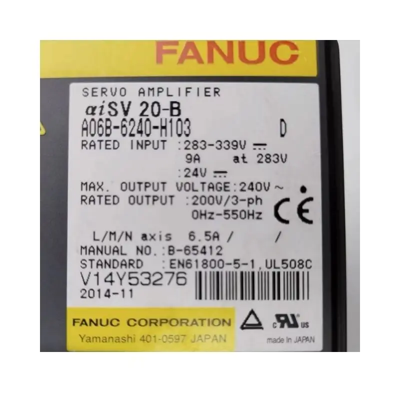 Высококачественный БУ сервопривод FANUC A06B-6240-H103 A06B 6240 H103, модуль усилителя, протестирован, в порядке. (art.: 3920dd1f9fc9d) - 3920dd1f9fc9d