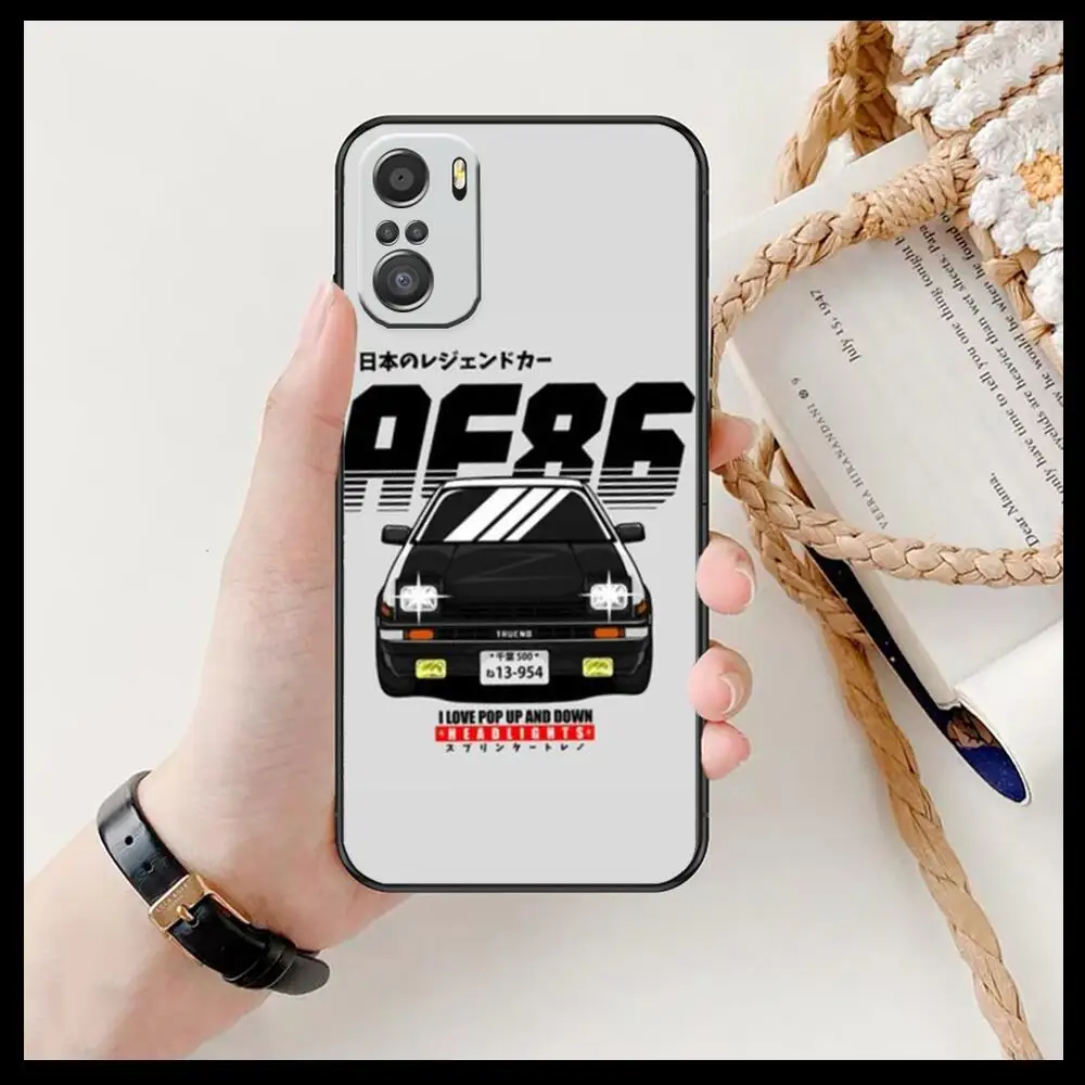 Чехол для телефона Japan Classic Comic Initial D JDM AE86 для xiaomi redmi 11 Lite pro Ultra 10 9 8 MIX 4 FOLD 10T Black Cover Silicone.