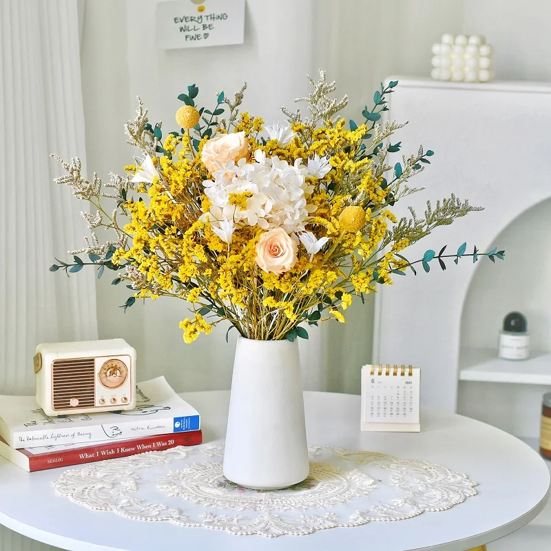 Натуральный сушеный букет цветов свадебный настоящий консервированный вечные