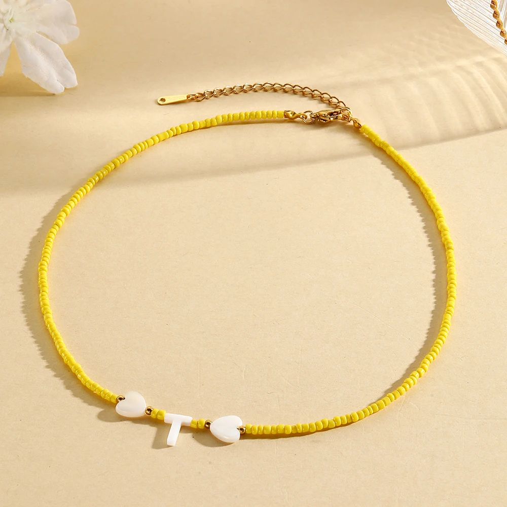 10 шт. минималистичное бонийское стильное 26 имя любовь ракушки буквы розовый