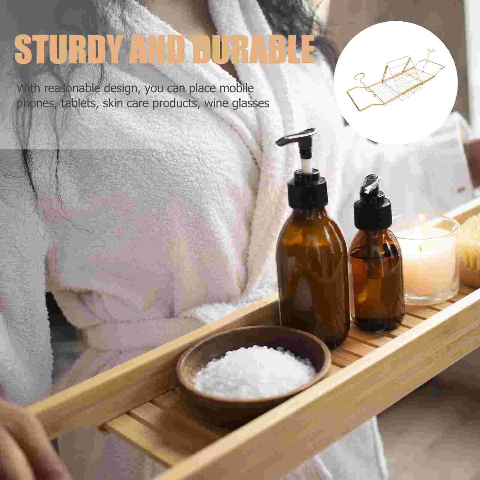 Выдвижная полка для ванны подставка телефона в ванной хранения кронштейн из