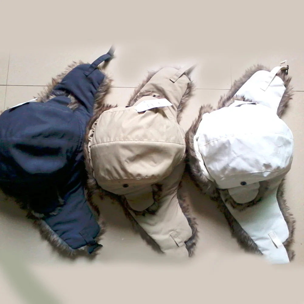 

Зимняя теплая ветрозащитная шапка унисекс, шапка лэй фэн, лыжная шапка, ветрозащитная шапка с ушками, однотонная шапка для лыжного штурмови...