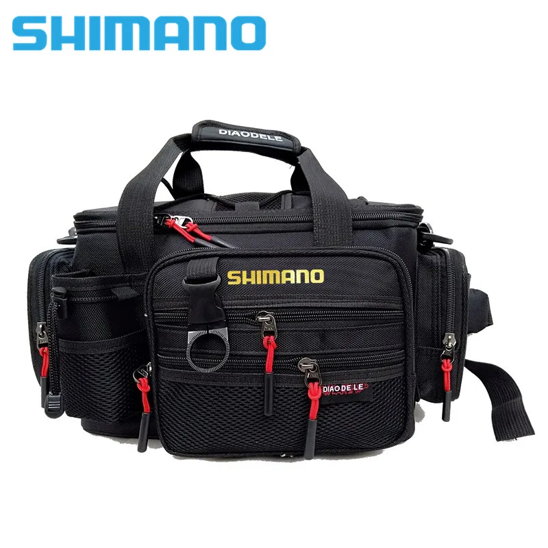 

Shimano New Multifunction Fishing Bag Y7 18*23*36cm High Capacity Shimano Fishing Tackle Lure Bag Shoulder Bag Canvas Waist Bag