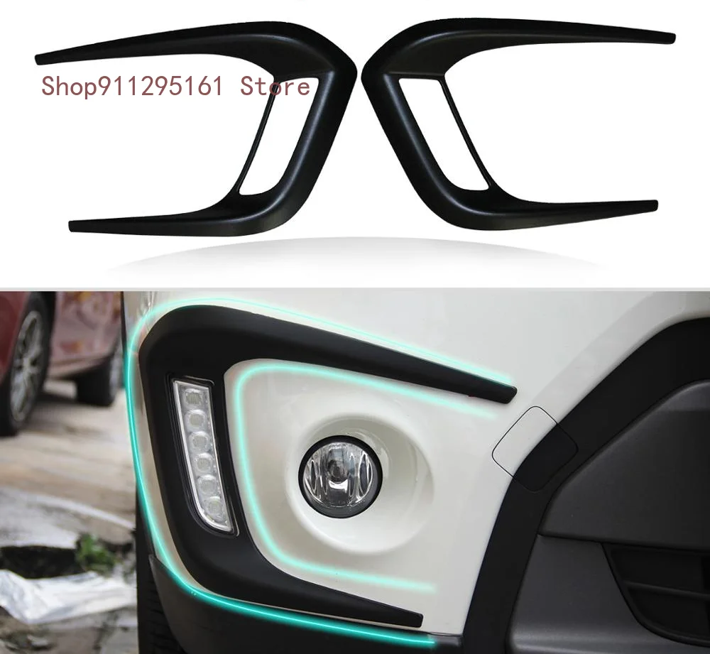 

For vitara Foglight lamp frame Trim Head Front Grill ABS gloss black Sticker Car-Styling Accessories 2016-2020