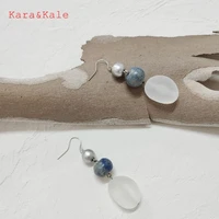 karakale light colored natural stone earrings lapis lazuli earrings fashion accessories womens jewelry
