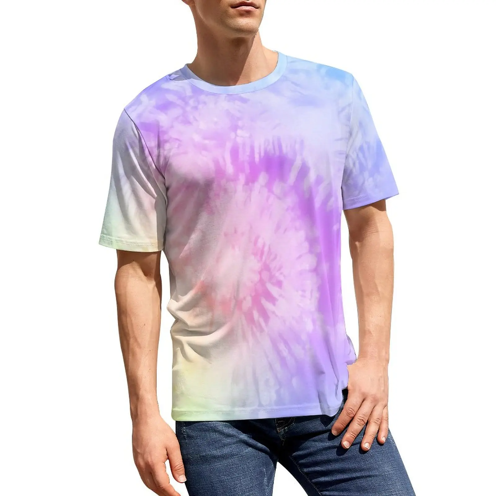 

Футболка с принтом в виде спирали, с коротким рукавом