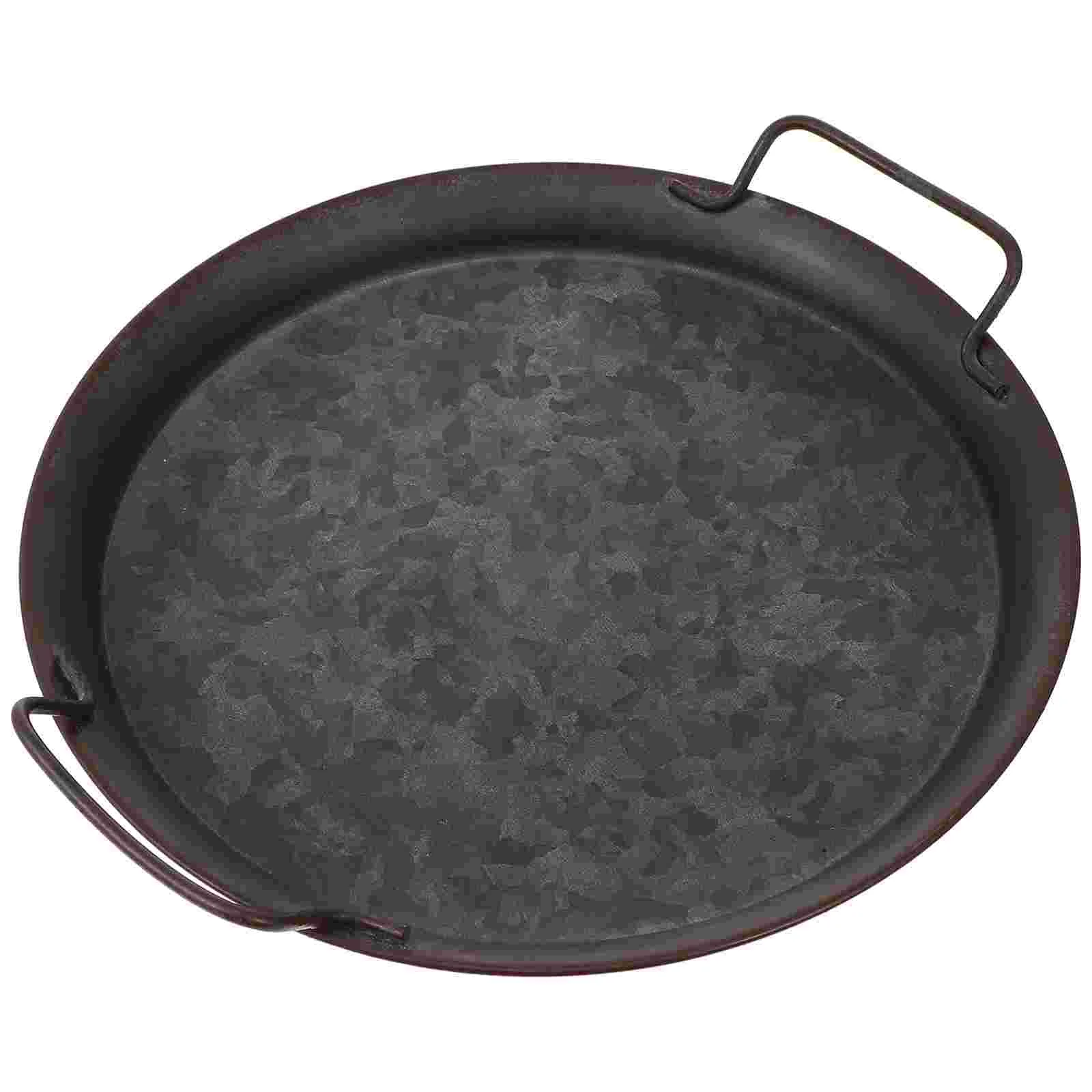 

Tray Serving Dish Plate Jewelryplates Bathroom Platter Fruit Sevingorganizer Snack Salad Key Decorativetrinket Metal Server