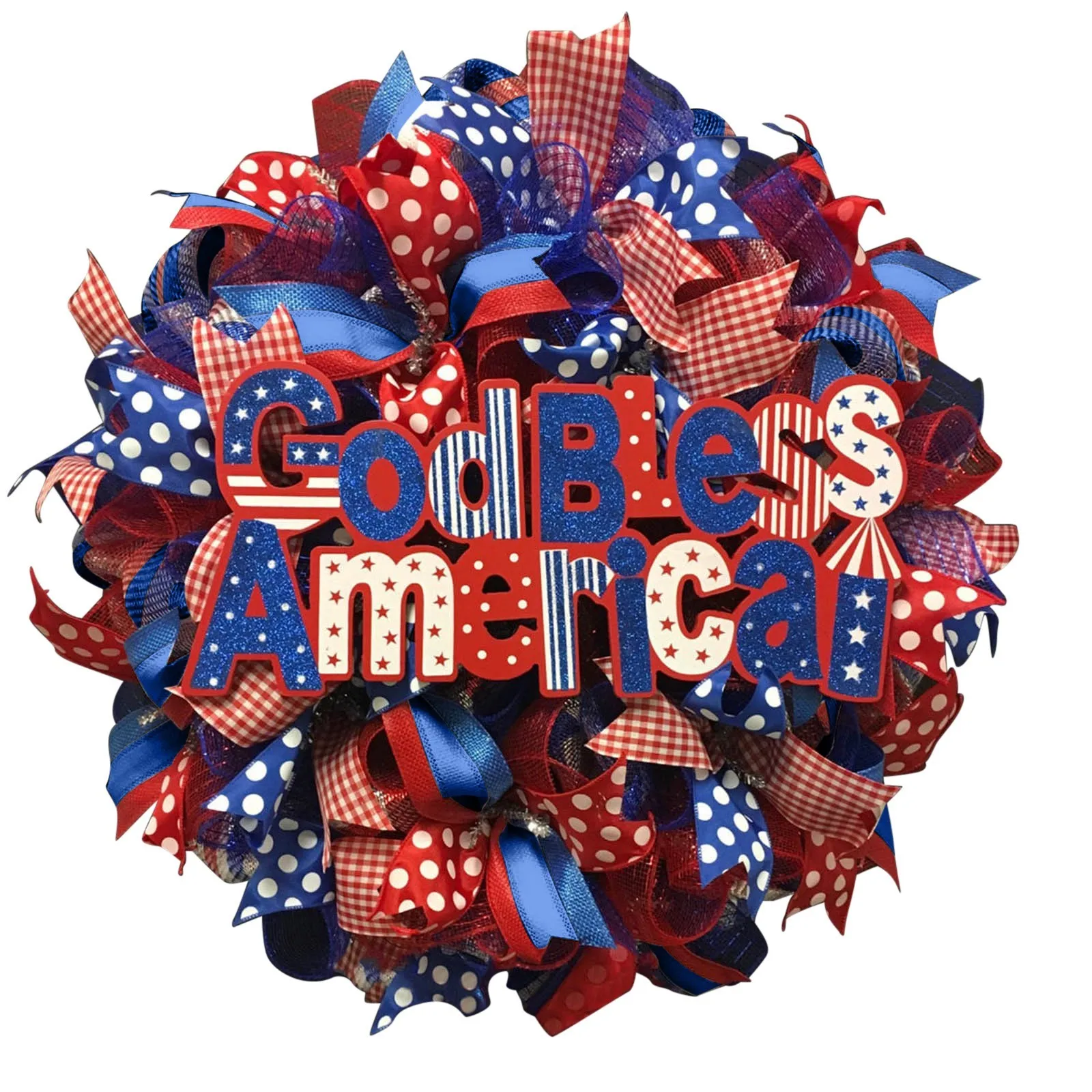 

DIY Garland Handmade Wall Hanging Pendant For Front Door Wreath Garden Outside Household American Independence Day Home Decor