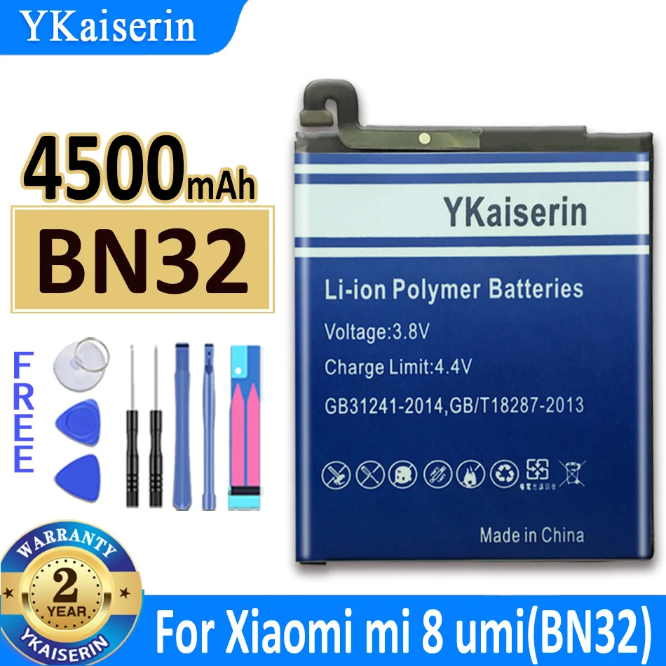 

Аккумулятор ykaisin BM3E BN32 для Xiaomi Mi 8, Mi8, M8umi /mi 8, mi8, M8, реальная сменная батарея с номером отслеживания