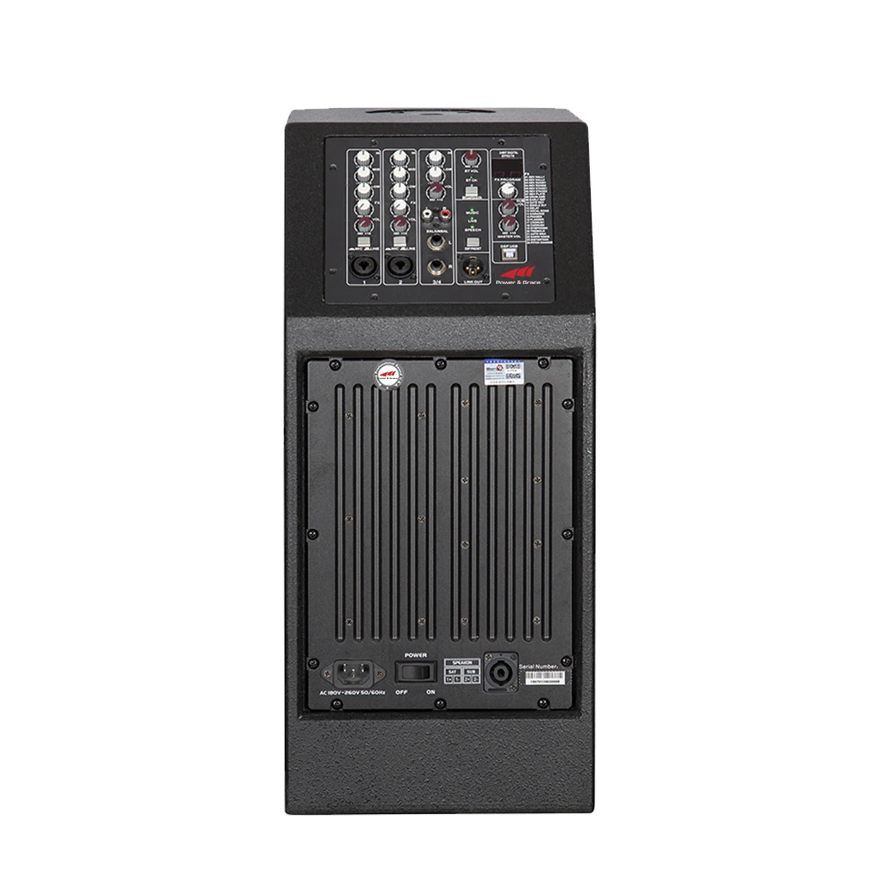 Профессиональная сценическая акустическая система Line Array с Bluetooth, DSP и встроенным 4-канальным усилителем класса D (art.: 3920dabd213e2) - 3920dabd213e2