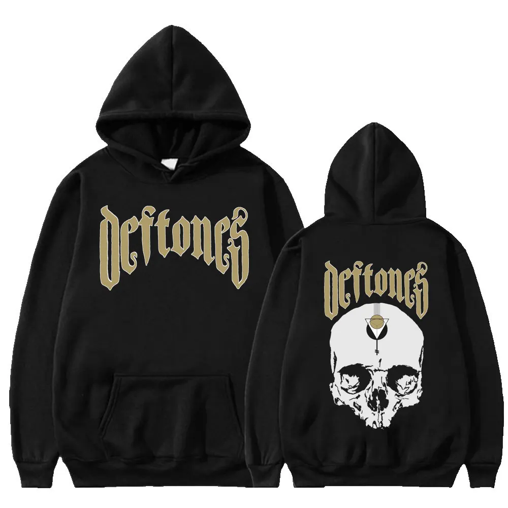 

Rock Band Deftones Skull Graphic Hoodie Men Women Harajuku Gothic Punk Hoodies Oversized Streetwear Fleece Fashion Pullover Tops