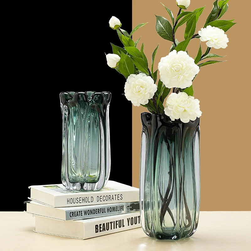 

Прозрачные стеклянные вазы, роскошные сушеные вазы для гидропоники, современные икебана, цветы, эстетическое украшение для гостиной YY50HP