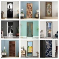 29 styles 3d door stickers creative diy home decor for bedroom living room bathroom door poster wallpaper art mural removable