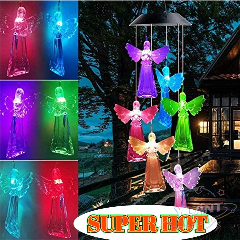 

Solar Wind Chime Light Angel Chandelier Color Changing Light Outdoor Garden Decoration Light LED Light For Mom Wife gift