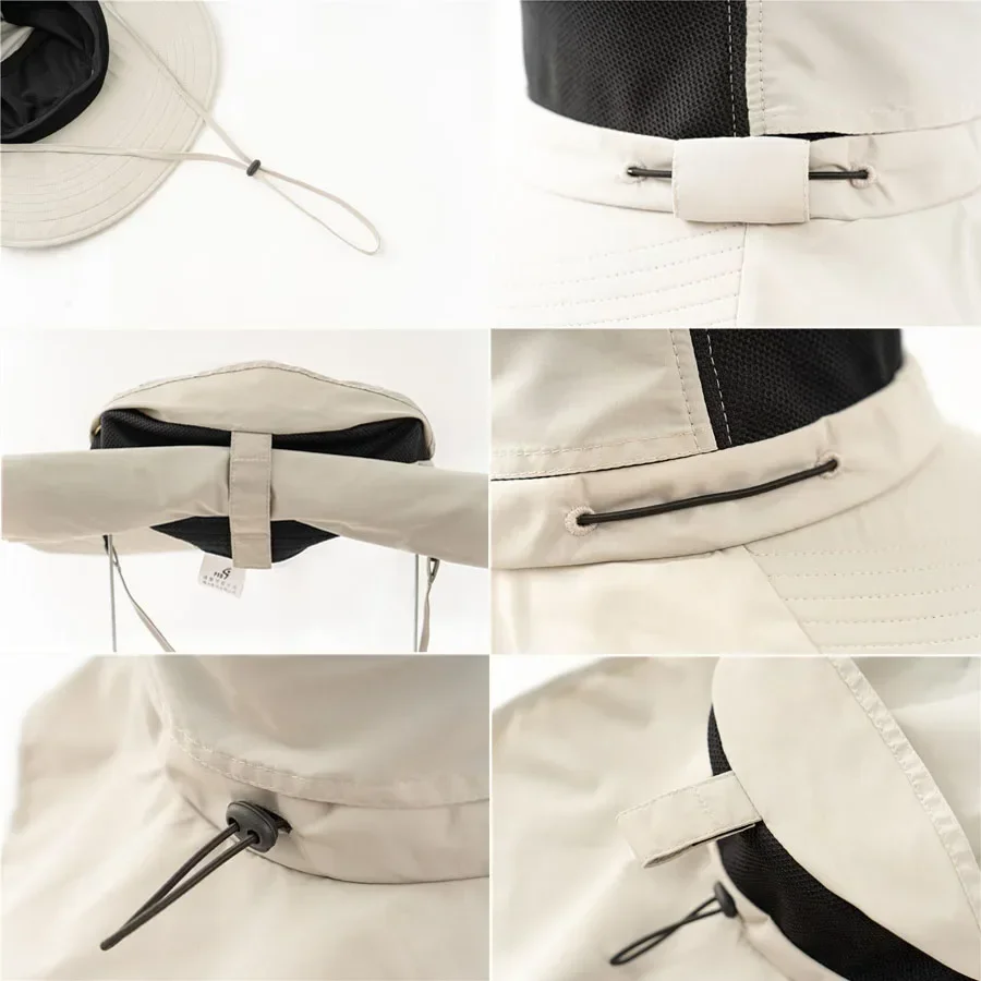 Шляпа от солнца UPF50+ Мужские и женские шляпы Boonie с шейным клапаном Защита