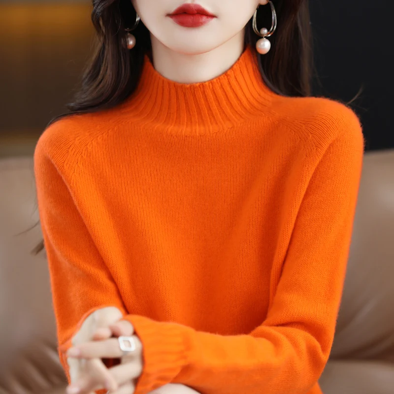 

Женский трикотажный свитер, водолазка, кашемировая блузка, женская одежда, топы с длинным рукавом из 100%-ной шерсти, трикотажные модные джемперы