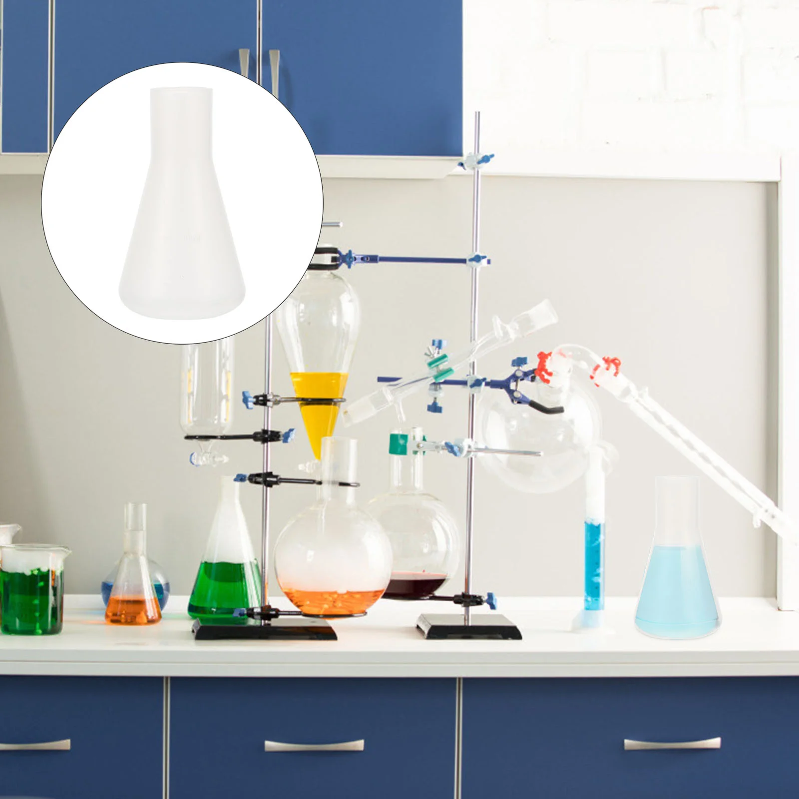 

Пластиковая колба Erlenmeyer, лабораторная экспериментальная колба, коническая колба, 10 шт.