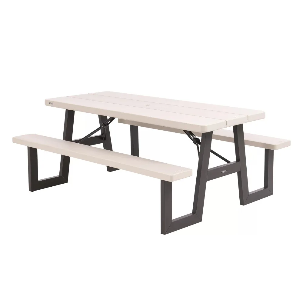 

Lifetime 6-Foot W-Frame Desert Sand - HDPE Folding Picnic Table (60364)